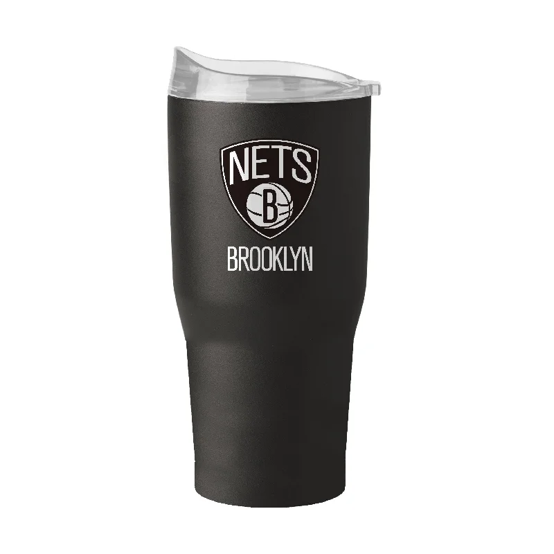 Custom Team Mugs For Team Celebrations-Brooklyn Nets 30oz Flipside Powder Coat Tumbler