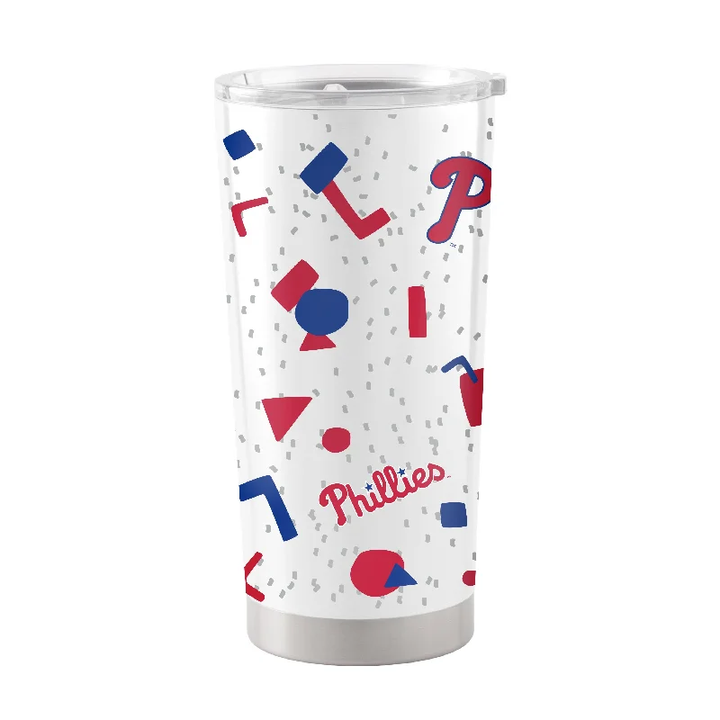 Team Mugs For Fans-Philadelphia Phillies 20oz Flashback Stainless Steel Tumbler