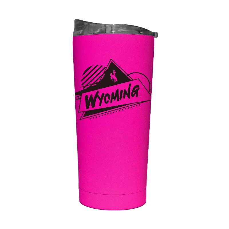 Team Mugs With Unique Custom Features-Wyoming 20oz Electric Rad Soft Touch Tumbler