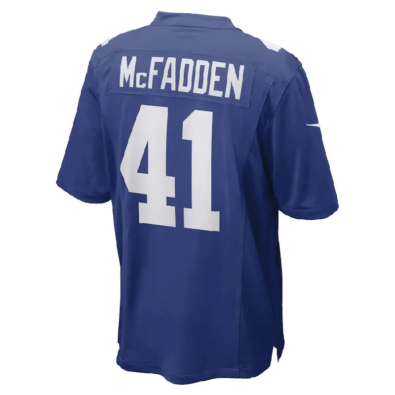 Personalized Rugby Jerseys For Team Outings-NY.Giants #41 Micah McFadden Royal Game Player Jersey Stitched American Football Jerseys