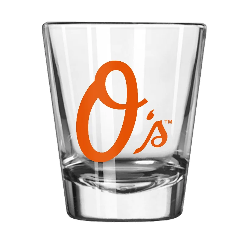 Custom Team Mugs For Employee Appreciation-Baltimore Orioles O's 2oz Gameday Shot Glass