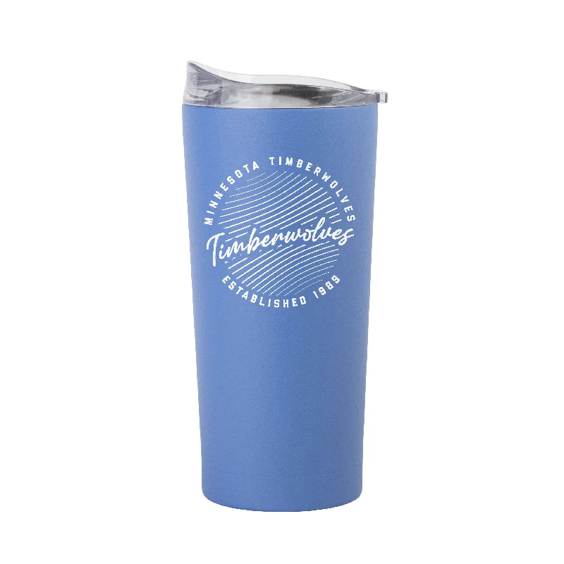 Custom Team Mugs For Match Day-Minnesota Timberwolves 20oz Retro Script Arctic Powder Coat Tumbler