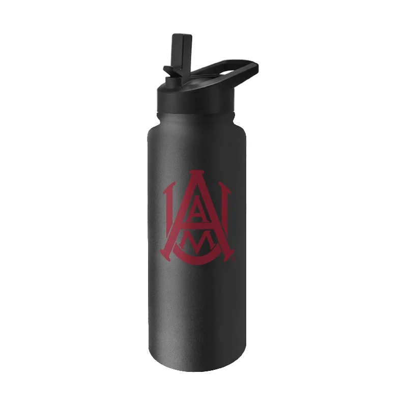 Custom Team Mugs With Event Logos-Alabama A&M Logo 34 oz Quencher Stainless Bottle