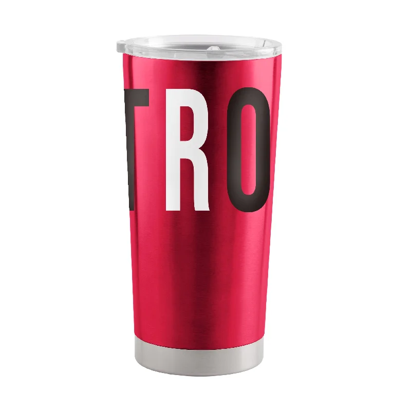 Custom Team Mugs With Inspirational Quotes-Detroit Red Wings Overtime 20oz Stainless Tumbler