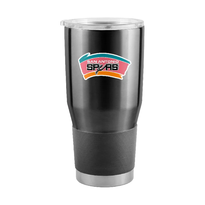 Custom Team Mugs For Event Sponsorship Branding-San Antonio Spurs 30oz Retro Stainless Steel Tumbler