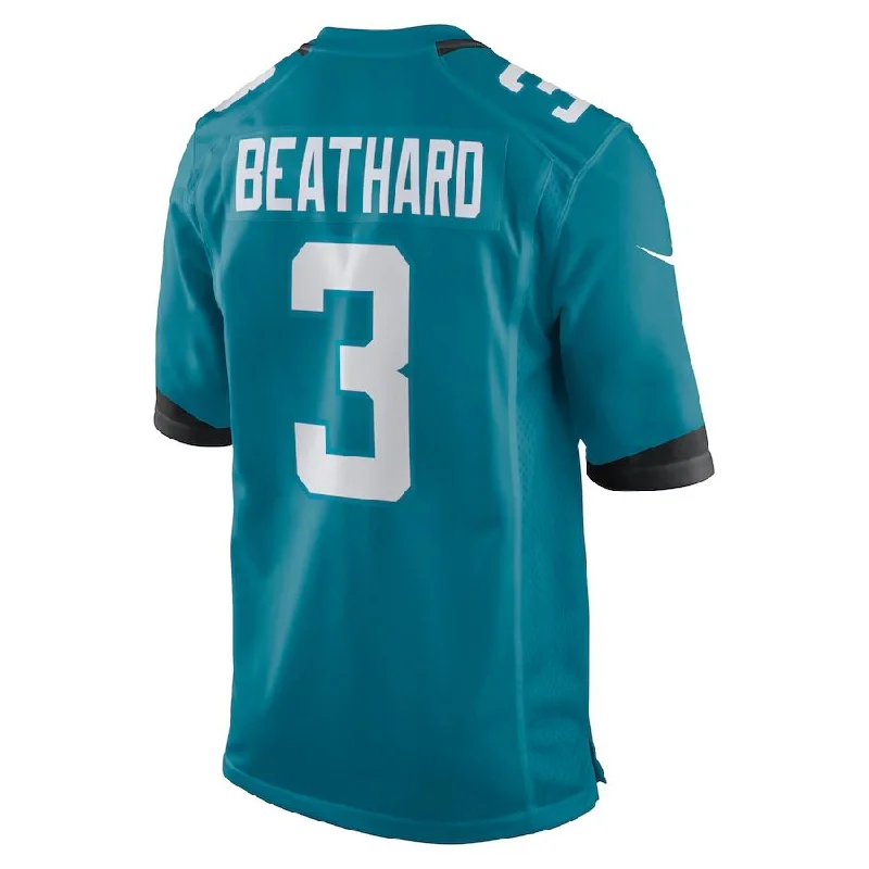 Rugby Jerseys For Gift Giving-J.Jaguars #3 C.J. Beathard Teal Game Jersey Stitched American Football Jerseys