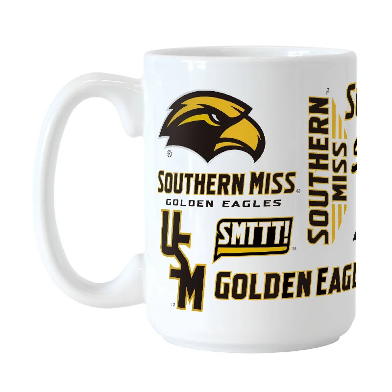 Custom Team Mugs With Team Colors-Southern Mississippi 15oz Spirit Sublimated Mug