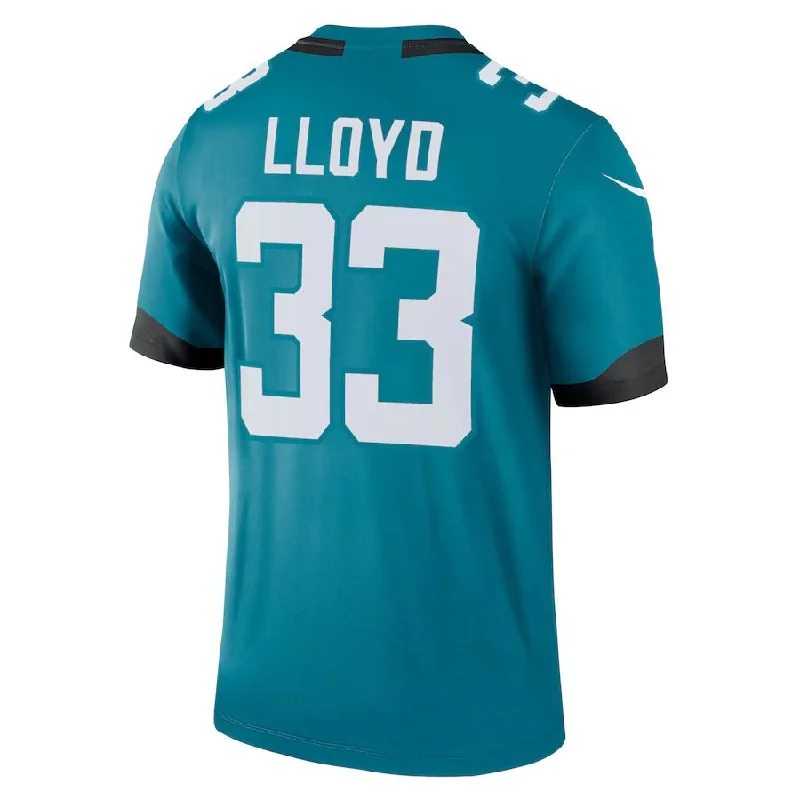 Custom Rugby Jerseys For Events & Tournaments-J.Jaguars #33 Devin Lloyd Teal Legend Jersey Stitched American Football Jerseys