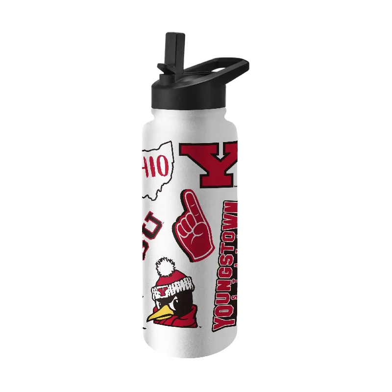 Personalized Team Mugs For Charity Support-Youngstown State 34oz Native Quencher Bottle