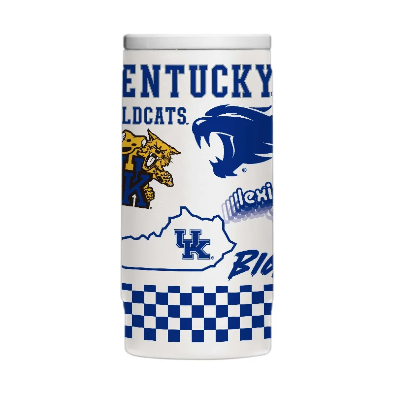 Custom Team Mugs For Sports Teams-Kentucky 12oz Native Powder Coat Slim Can Coolie