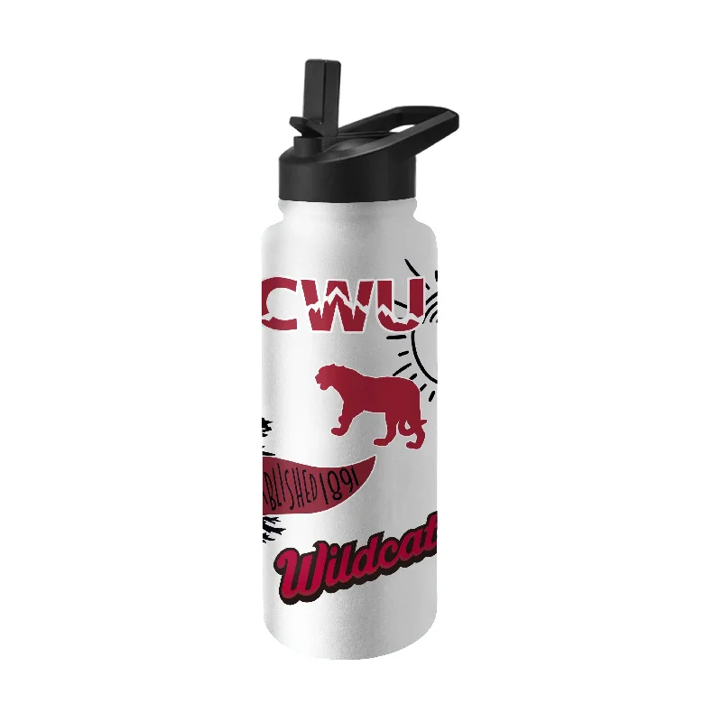 Custom Team Mugs For Sponsorship Opportunities-Central Washington 34oz Native Quencher Bottle